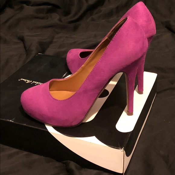 *NWT* Michael Antonio purple suede pumps-Size 5.5/6 - Picture 3 of 8